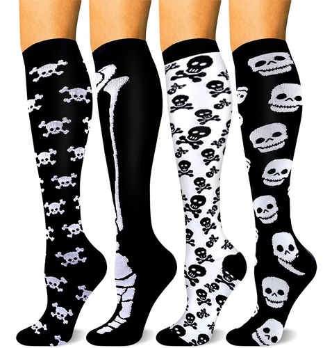 Medias De Compresión 15-20 Varices Colección Calaveras