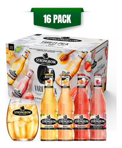 Sidra Strongbow Variety Pack 16 Botellas De 330 Ml