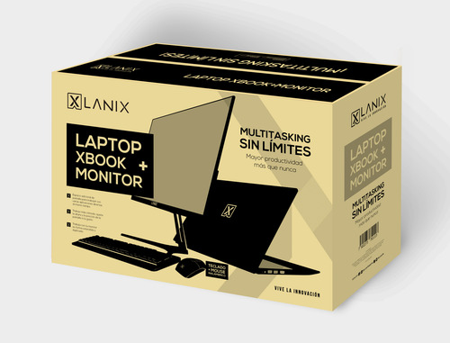 Laptop Xbook Go + Monitor 21.5 + Teclado Mouse Inalambrico