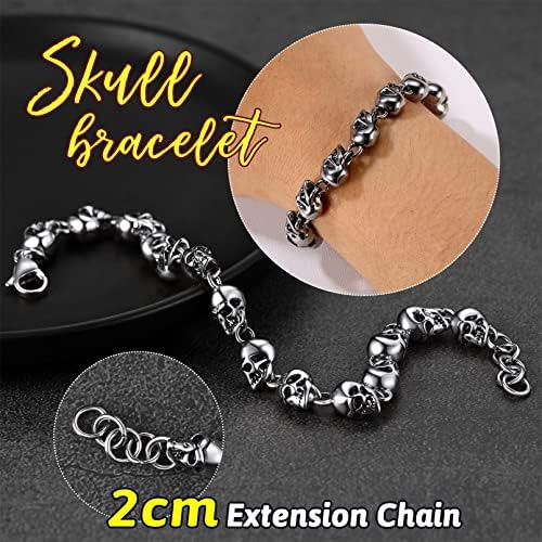 Pulsera De Cadena De Calavera Faithheart Para Hombre, Joyerí