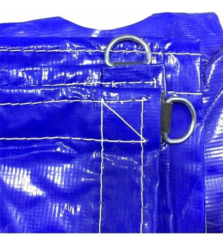 Lona Para Caminhão Locomotiva Pvc Azul/preto Com Argola 6x3