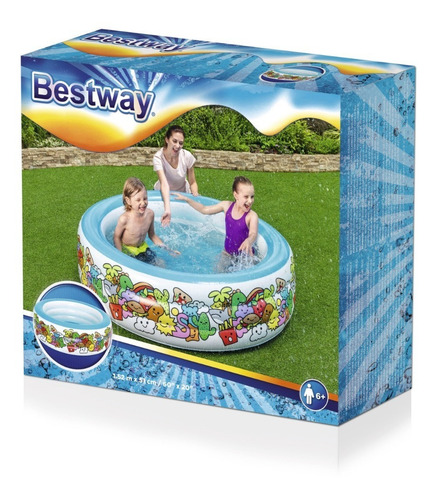 Alberca Inflable Redonda Estampado Mar Bestway Modelo 51121