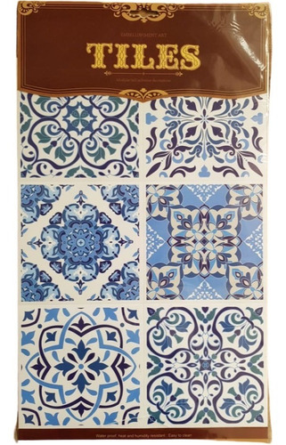 Pack 12 Azulejos Adhesivos Impermeables Cerámica Decorativa