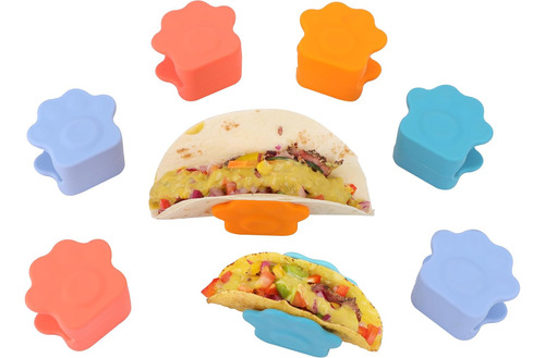 Juego De 8 Soportes De Silicona Para Tacos En Forma De Pata