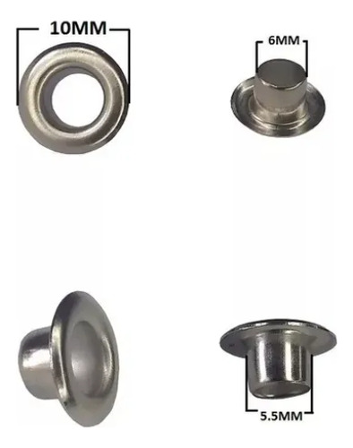 Set Dado + Broca + Base P/ Ojillo K19 P/ Máquina Remachadora K19