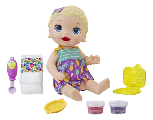 Baby Alive Super Snacks Snackin Lily Baby: Muñeca Rubia Qu.