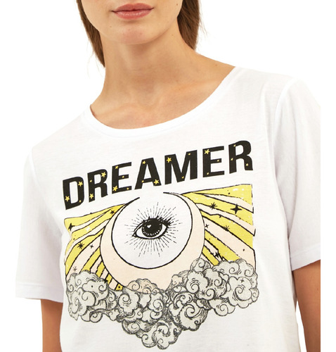 Ultimas Remera Dreamer Con Nube De Brillos 100% Algodón