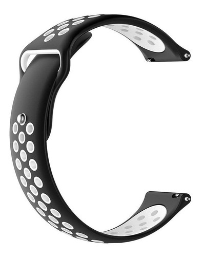 Correa Deportiva Transpirable De Lujo Para Ticwatch Pro Negro/blanco 2.2 Cm