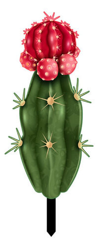 Cartel De Césped Con Forma De Cactus Para Exteriores, Estaca