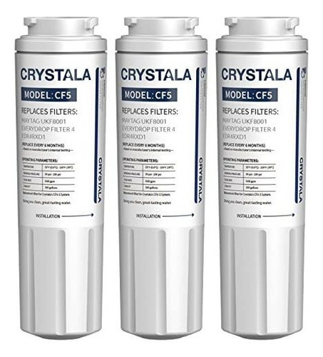 Filtros De Agua Crystala Compatibles Con Ukf8001 - Pack De 3