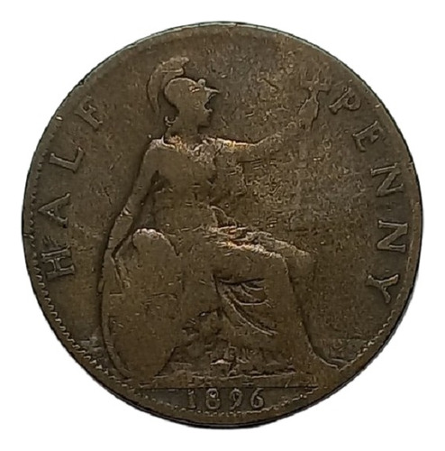 Inglaterra - Half Penny 1896 - Km 789 (ref C1)