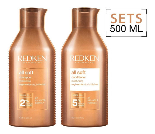 Redken Pack Shampoo Y  Acondicionador All Soft 500 Ml