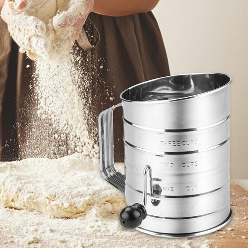 Colador De Harina De 3 Tazas, Colador, Utensilios De Cocina,