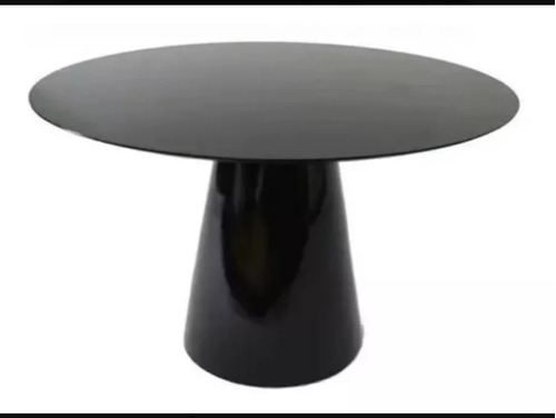 Mesa Tulip Base Cono Negra Nórdica Moderna 