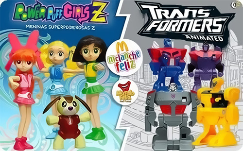 Transformers Animated Mcdonalds 2008 Colección Completa (Usado)