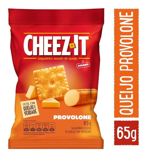Imagem 2 de 4 de Salgadinho Assado Cheez-it Sabor Provolone Pacote 65g
