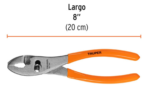 Pinzas Chofer 8´ Punta Plana Pvc 2 Posiciones Ajuste 17301