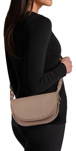 Bolsa Crossbody Café Lole Para Dama Correa Ajustable