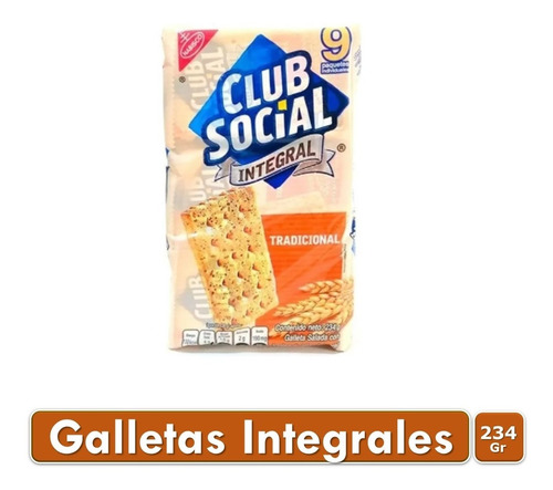 Galletas Club Social Integral Paquete X 9 - Kg a $4