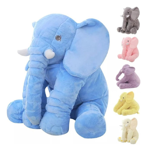 Peluche Grande Elefante Almohada Juguete Niños Y Bebes 60cm