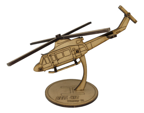 Helicoptero Souvenir Bell 412 (con Base)