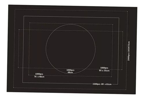Tapete Puzzle 2.000 3.000 Piezas 2000 Negro