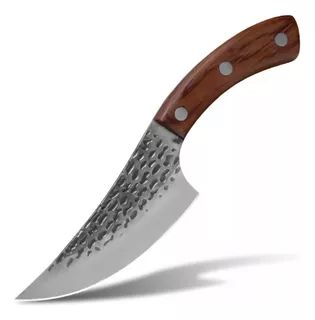 Cuchillo Serial Tag Hoja 5´ - Carbono 5cr15 + Funda Cuero Si