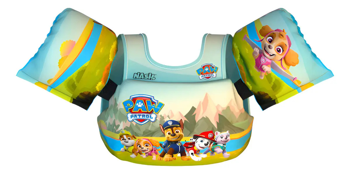 Colete Salva Vidas Infantil Nash 1-7 Anos Patrulha Canina Até 25kg