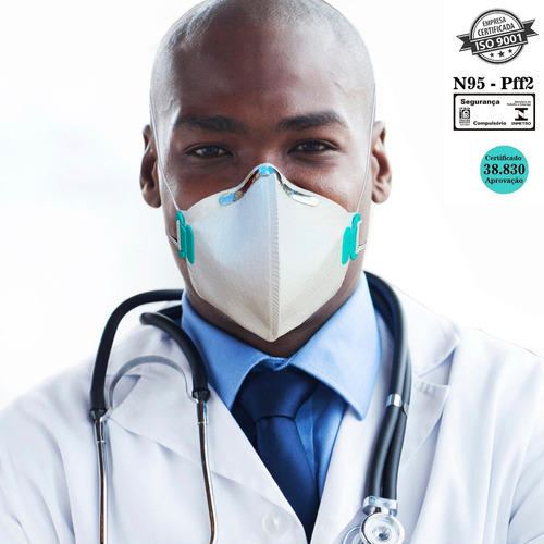 30 Máscaras N95 Proteção Respiratória Pff2 Reutilizável Kn95 Cor Branco Lub