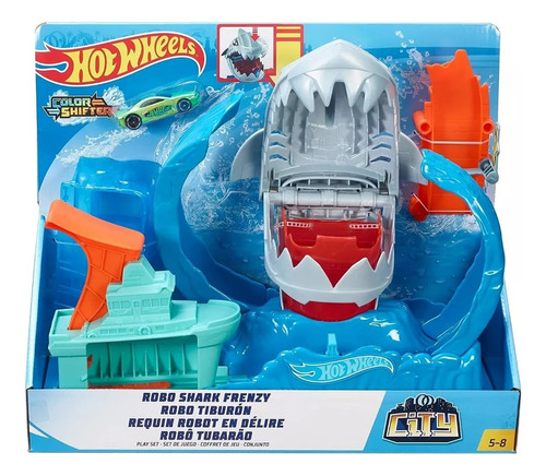 Hot Wheels  City  Pista Robo Tiburón Gjl12 Color Azul