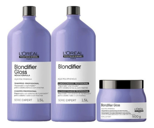 Loreal Kit Blondifier Gloss Sh 1,5l+ Cond 1,5l+ Masc 500g