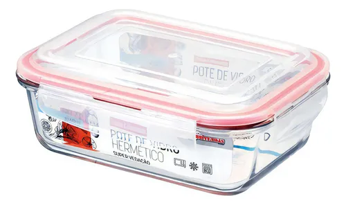 comprar Pote De Vidro Hermético Grande Marmita Tampa Silicone 1050ml