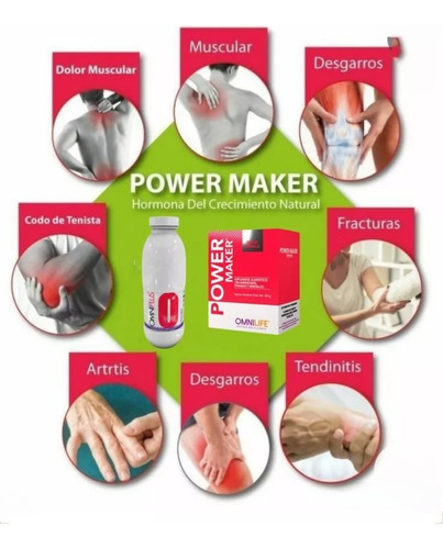 Power Maker Regenera Huesos Músculos Tejidos Artritis Artros Naranja