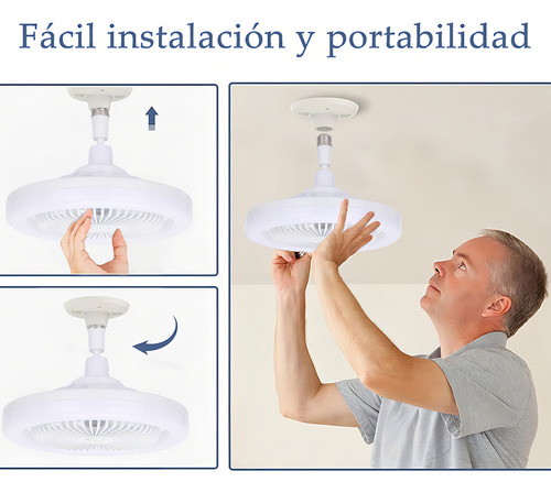 Lampara Ventilador De Techo Aromaterapia Con Control Cp-fs01 26 Cm 60 Blanco Blanco Plástico 5