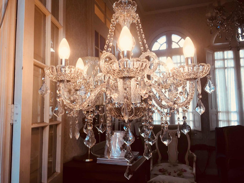 Lámpara De Lagrimas Cristal Transparente 6 Luces Oferta!!
