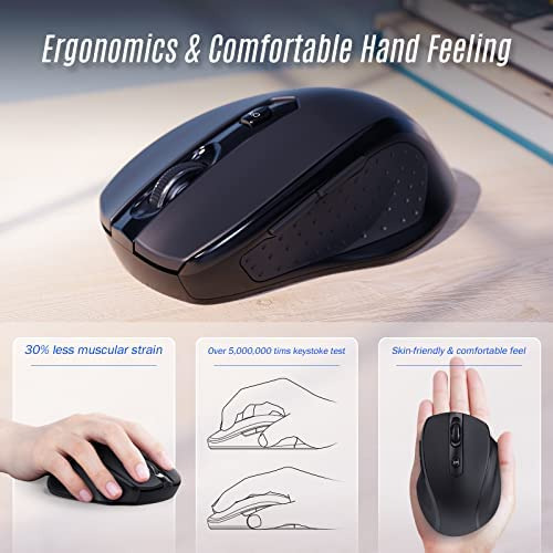 Tmaine Ratón Inalámbrico Para Computadora Portátil, 2,4g Rat
