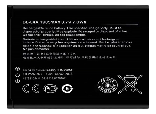 Kit Flex Battria Para Nokia Lumia 535/ 530/ 830/ Rm984/ Rm10