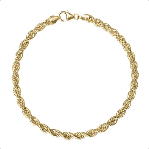 Pulsera Torzal Esclava Oro 10k Kilates Italiano 21cm - 4.2mm Diámetro 21 Cm