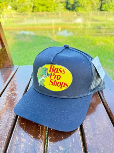 90s Bass Pro Shops BONE-DRY アウトドア　ブルー　L Boné Trucker Bass Pro Shops Azul Escuro Algodão Poliéster