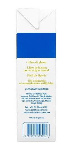 Imagen 4 de 7 de Leche De Coco + Vainilla Calahua 1 Litro