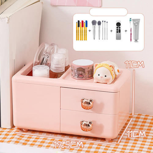Organizador De Mesa De Escritório, Suporte Para Urso Rosa