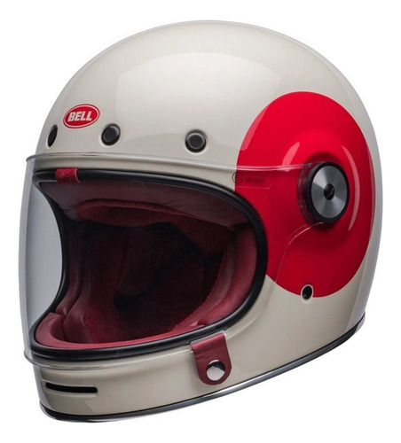 Capacete Bell Bullitt Tt Gloss Vintage White Red Custom Cor Branco Tamanho do capacete 61(XL)