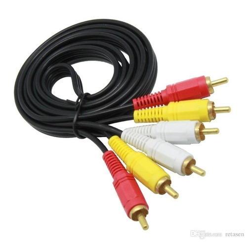 Cable 3 Rca 3 Rca Av Audio Vídeo 5m Dvd Decodificador Ditron