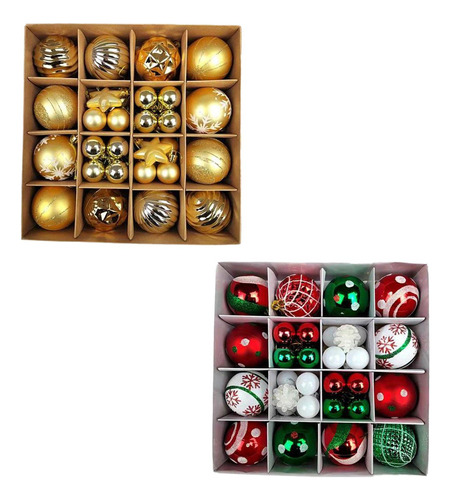 84x Christmas Balls Ornaments Decoration For Home Holiday