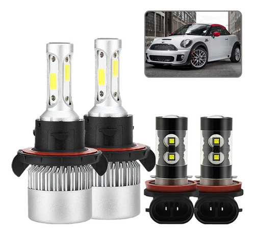 Kit Faros Led 8000lm Luz Alta Y Baja/niebla Para Mini