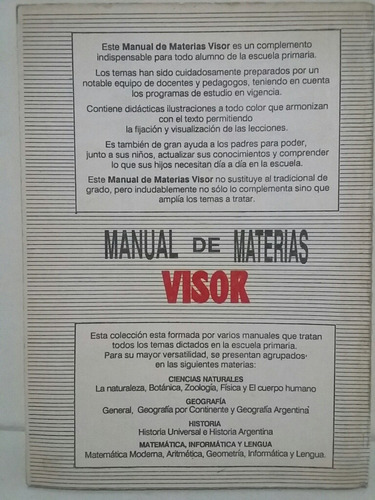 Historia. Manual De Materias. Visor. (Usado)
