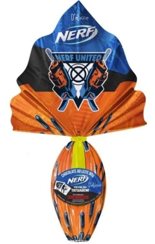 Ovo De Páscoa Nerf Com Tatuagem - Ovo De Chocolate 80g