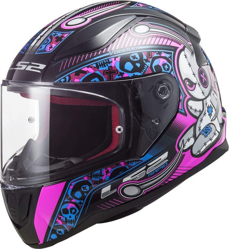 Casco Ls2 Ff353 Rapid Solid Mini Voodoo Para Niño Rosa