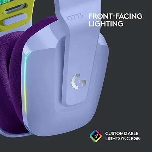 Auriculares Gamer Logitech G733 Inalámbricos Lila