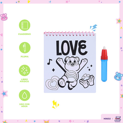 Miniso Libro Mágico Para Colorear Ositos Cariñositos 14x15 C